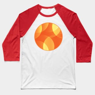 Circle Abstract Orange Yellow Baseball T-Shirt